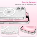 ZTOFERA Cute Polka Dot Case for iPhone 16 6.1",White Dot - Image 3