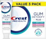 Crest Pro-Health Gum Detoxify Plus Toothpaste 4.5 oz Pack of 3 - Antibacterial Fluoride Toothpaste, Sensitivity Protection, Whitens Teeth, Anticavity, Plaque Control