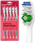 Amazon Basics Clean Plus Toothbrushes, Soft, Full, 10 Count, 1 Pack, Packaging May Vary