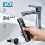 Manscape Body Hair Trimmer for Men, Waterproof Groin Trimmer, Electric Razor Ball Shaver for Chest Pubic Leg Arm Underarm Back Nose, Rechargeable Wet/Dry Groomer, Black - Image 5