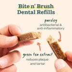 WOOF Bite n' Brush Dog Dental Sticks, Refills for Chew Toy, Chicken, 2 Pack - Image 3