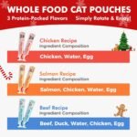 Christmas Lickable Cat Treats, No Gum High-Meat Puree, 20 Ct - Image 5
