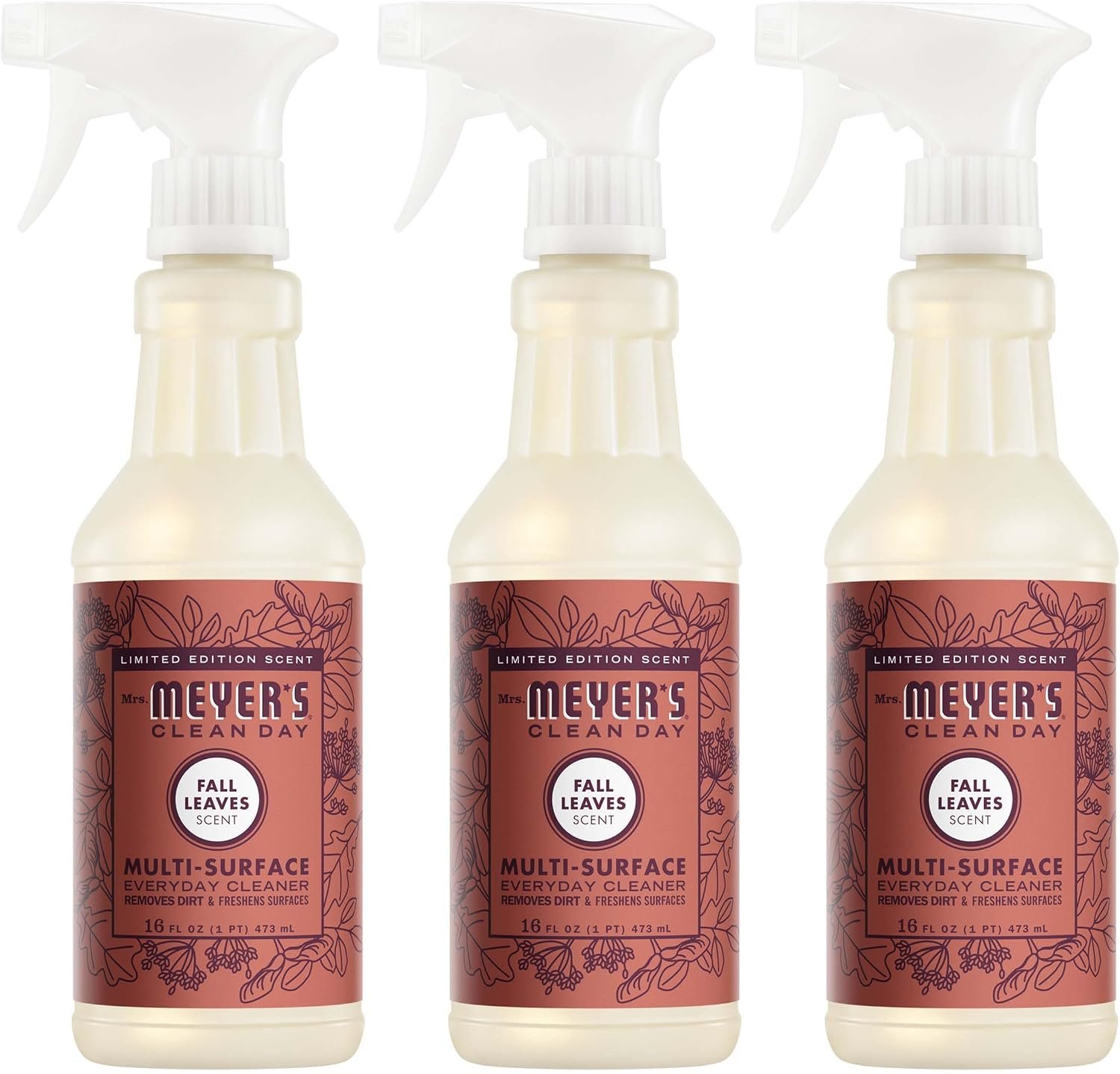 71WtVKzjeGL._AC_SL1500_ MRS. MEYER'S CLEAN DAY Multi-Surface Cleaner, Fall Leaves, 16 fl oz, 3 Pack - Image 1