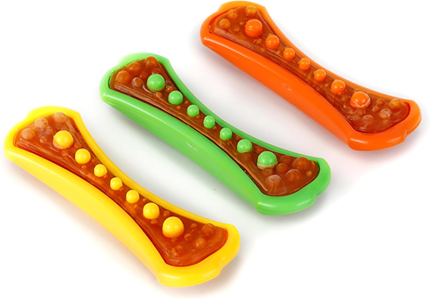 71X5CtNSsQL._AC_SL1500_ Hartz Chew 'n Clean Dental Duo Dog Treat & Chew Toy, Color Varies, Large, 3 Pack - Image 1