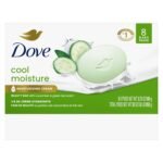 Dove Cool Moisture Beauty Bar Soap , Refreshing Cleanser, 8 Count 3.75 oz - Image 2
