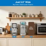 XIXUBX 20 Bar Espresso Machine with Milk Frother, Touchscreen, Silver - Image 4
