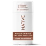 Native Deodorant Contains Naturally Derived Ingredients, 72 Hour Odor Control, Deodorant for Women and Men, Aluminum Free, Coconut & Vanilla 2.65oz
