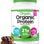 Orgain Organic Vegan 21g Protein Powder, Creamy Chocolate Fudge, 2.03 lb
