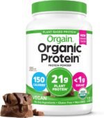 Orgain Organic Vegan 21g Protein Powder, Creamy Chocolate Fudge, 2.03 lb