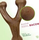Benebone Wishbone Dog Chew Toy for Aggressive Chewers, Real Bacon, Medium - Image 2