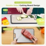 Titanium Cutting Board for Kitchen, Pure Titanium/PP, Size 16”×11” - Image 4