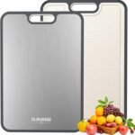 Titanium Cutting Board for Kitchen, Pure Titanium/PP, Size 16”×11”