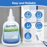 Mold-Stain Remover Gel for Washing Machine & Bathroom – Low Odor Remover Gel for Rubber Gaskets, Shower Grout, Silicone Sealant, Toilet, Kitchen Sink - Image 5