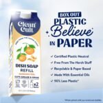 Cleancult Dish Soap Liquid Refill (32oz, 1 Pack) - Plant Based Cleaning Power - Dish Soap that Cuts Grease & Grime - Free of Harsh Chemicals - Uses 90% Less Plastic - Mandarin Peel - Image 2