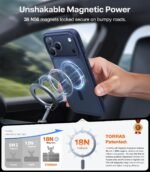 TORRAS Stronger Magnetic & Shockproof for iPhone 17 Pro Max Case Deep Blue - Image 3