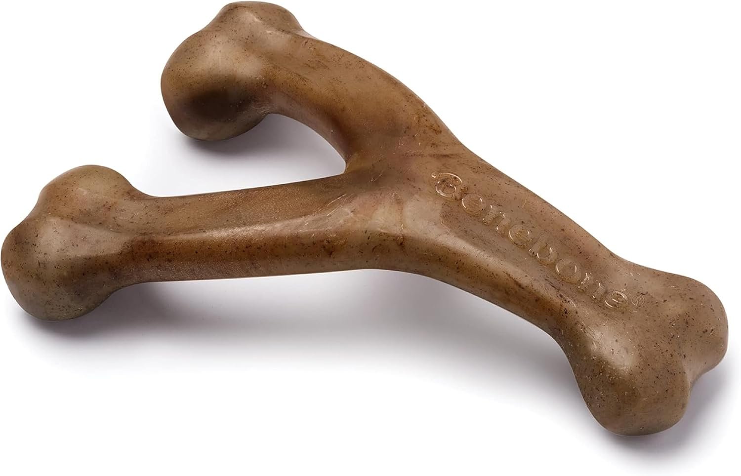 71fKSebqrZL._AC_SL1500_ Benebone Wishbone Dog Chew Toy for Aggressive Chewers, Real Bacon, Medium - Image 1