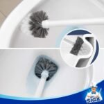 MR.SIGA Toilet Bowl Brush and Holder, Sturdy Long Handle, White, 1 Pack - Image 5