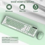 Wireless Keyboard and Mouse Combo Silent for Office and Home(Avocado Green) - Image 4