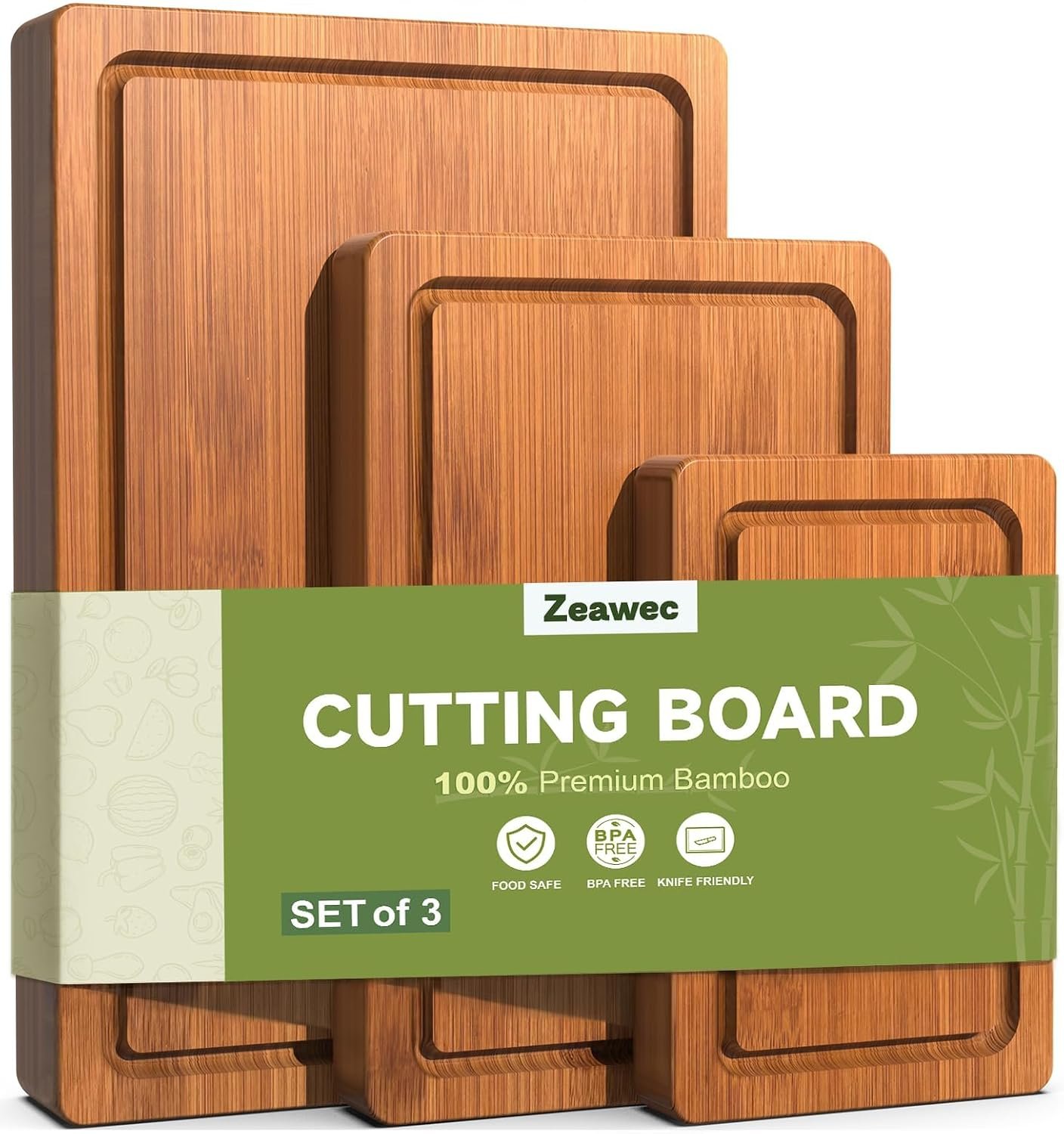 71gfV71BDxL._AC_SL1500_ 3-Piece Set Deep-Carbonized Bamboo Cutting Board for Kitchen, Carbonized - Image 1