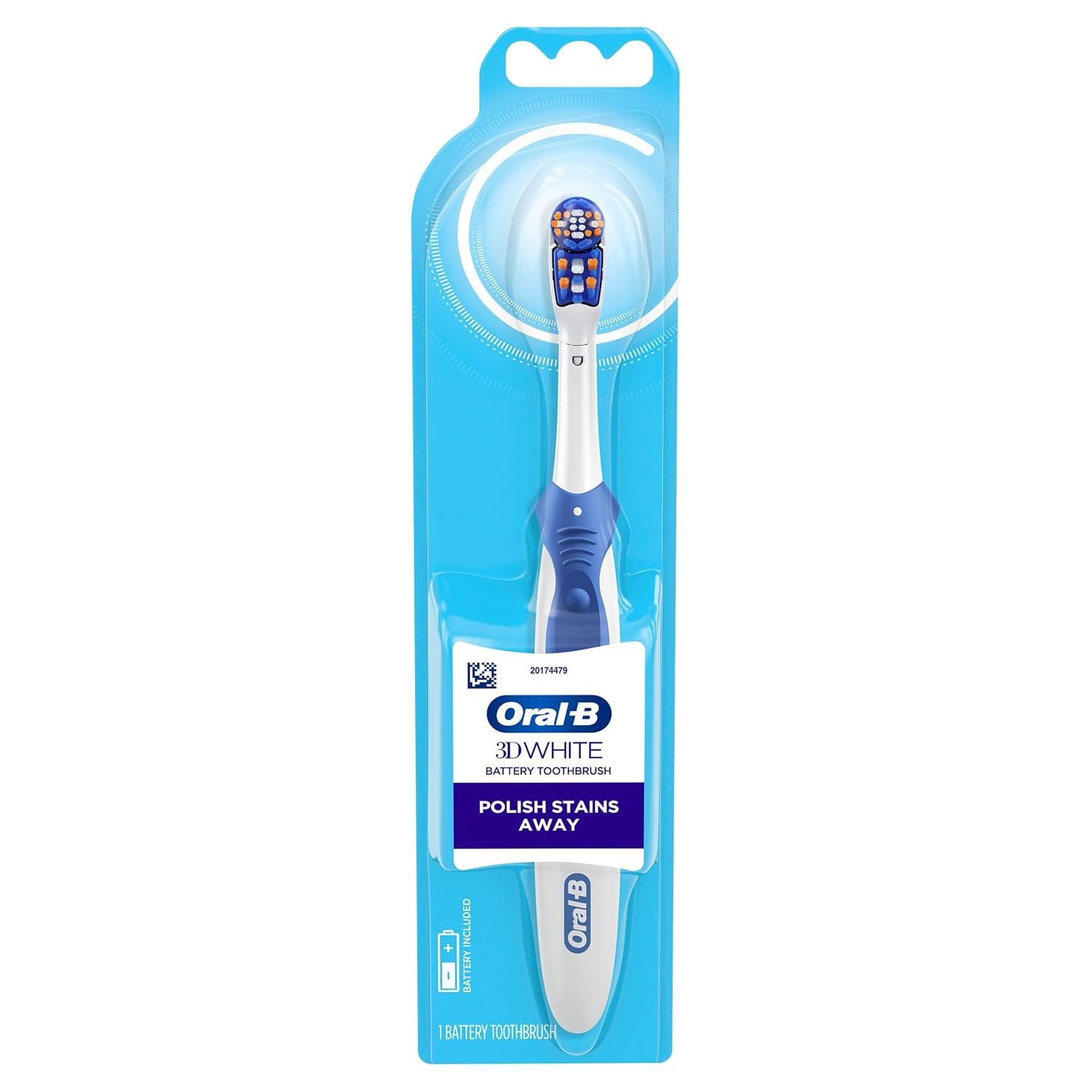 71grXP2XOlL._SL1500_ Oral-B 3D White Action Power Toothbrush, 1 Count (Colors May Vary), Multi-colored - Image 1
