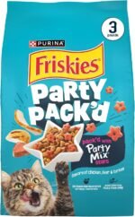 Friskies Purina Party Pack'd Crunchy Dry Cat Food, 3 lb Bag