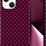 Polka Dot Pattern Phone Case for iPhone 13/14 6.1", Wine