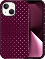 Polka Dot Pattern Phone Case for iPhone 13/14 6.1", Wine