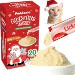 Christmas Lickable Cat Treats, No Gum High-Meat Puree, 20 Ct