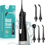 COSLUS ADA Accepted C20 Water Dental Flosser Pick, Professional Set Black