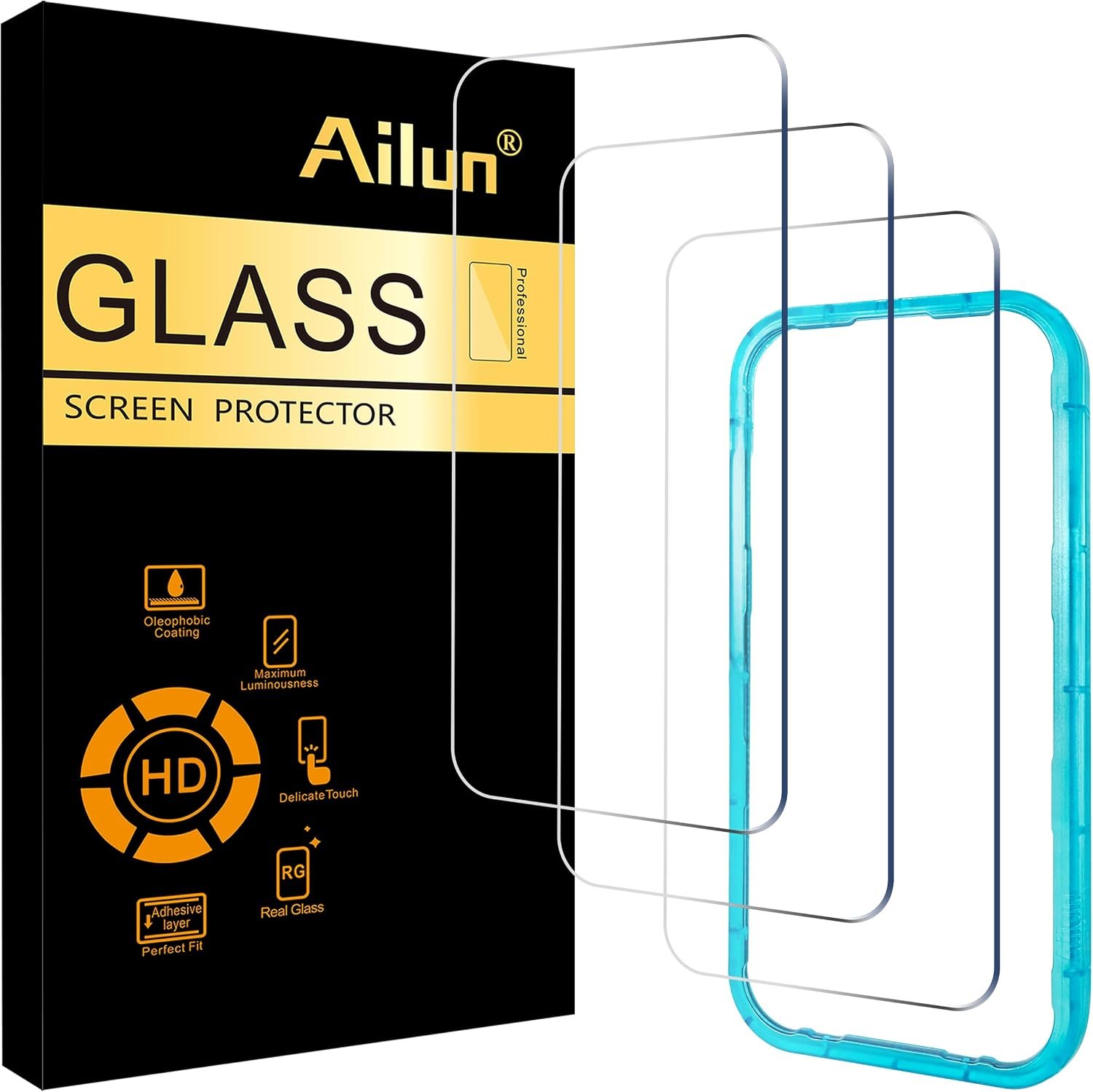 71lX8BcFTdL._AC_SL1500_ Ailun 3 Pack Screen Protector for iPhone 18 Pro/iPhone 17 Pro - Image 1