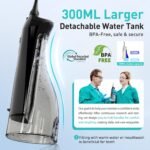 COSLUS ADA Accepted C20 Water Dental Flosser Pick, Professional Set Black - Image 3