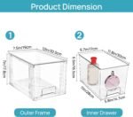 Vtopmart 4 Pack Large Stackable Storage Drawers, Clear - Image 3