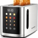Toaster 2 Slice Touch Screen, Smart Toaster Wide Slot, Full Stainless Steel