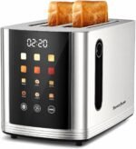 Toaster 2 Slice Touch Screen, Smart Toaster Wide Slot, Full Stainless Steel
