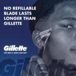 Gillette SkinGuard Razor Blade Refills for Men, 2 Blade Cartridge, SkinGuard for Sensitive Skin, Lubrication, Fits SkinGuard Razor Handles, 8 Count - Image 2