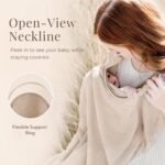 Konssy Muslin Nursing Cover Up for Breastfeeding with Rigid Hoop - Image 4
