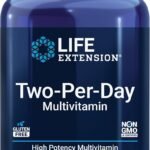 Life Extension Two-Per-Day Multivitamin - Packed with Over 25 Vitamins, Minerals & Extracts -Vitamins B6, C, D - Zinc - Two-Month Supply - Non-GMO, Gluten-Free - 120 Tablets