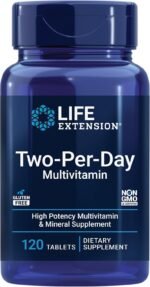 Life Extension Two-Per-Day Multivitamin - Packed with Over 25 Vitamins, Minerals & Extracts -Vitamins B6, C, D - Zinc - Two-Month Supply - Non-GMO, Gluten-Free - 120 Tablets