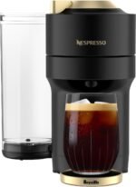 Nespresso Vertuo Pop+ Coffee & Espresso Maker by Breville, Black & Gold