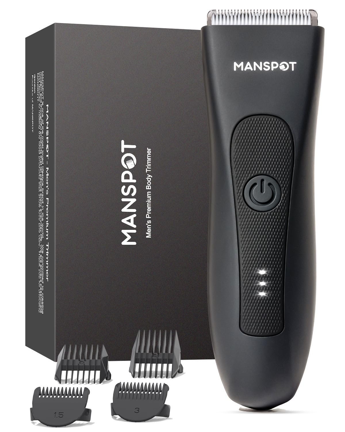 71q31djwdiL._SL1500_ MANSPOT Manscape Groin & Body Hair Trimmer for Men, Electric Pubic Shaver - Image 1