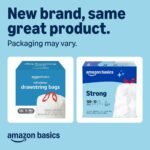 Amazon Basics Trash Bags, Tall Kitchen Drawstring, Unscented, 13 Gallon, 120 Count, Pack of 1, Packaging May Vary - Image 2