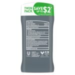 Dove Men+Care Extra Fresh Men's Antiperspirant Deodorant Stick Extra Fresh Twin pack With 72-hour sweat & odor protection with 1/4 Moisturizing Cream & Long-lasting Citrus Scent 2.7 oz - Image 2