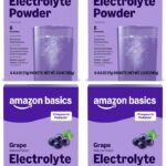 Amazon Basic Care Electrolyte Powder Packets for Rehydration for Kids & Adults, Grape Flavor, 6 Count (Pack of 4)