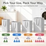 Lifewit 80L Large Laundry Baskets, Laundry Hampers Bags, 2 Pack, Grey - Image 5