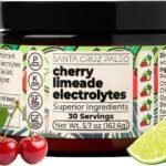 Santa Cruz Paleo Electrolyte Powder, Cherry Limeade, Sugar Free Hydration Drink Mix with Himalayan Pink Salt, Sea Salt, Magnesium Glycinate, Potassium Chloride, Sweetened with Stevia, 30 Servings