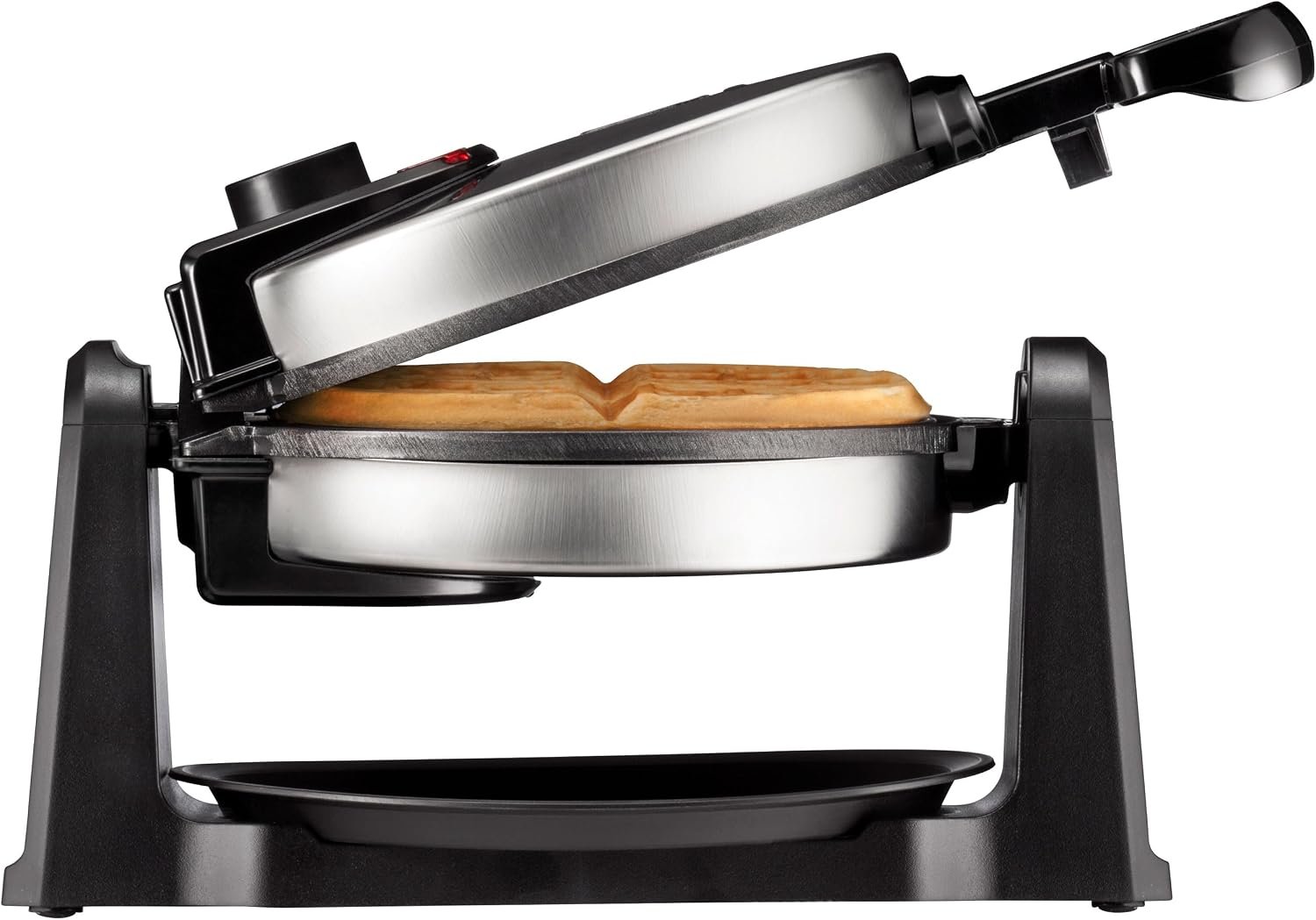 71rJPbIX5nL._AC_SL1500_ Chefman Rotating Belgian Waffle Maker, 180° Flip Iron w/ Non-Stick Plates, Adjustable Timer, Locking Lid, & Drip Plate, Space Saving Storage, Mess-Free Breakfast, Stainless Steel/Black - Image 1
