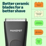 MANSPOT Manscape Groin & Body Hair Trimmer for Men, Electric Pubic Shaver - Image 3