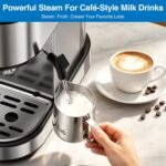 XIXUBX 20 Bar Espresso Machine with Milk Frother, Touchscreen, Silver - Image 5