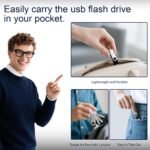 Swivel Design 16GB USB Flash Drive with Keychain, USB 2.0 Portable Thumb Drive Memory Stick, FAT32 Format Flashdrive for Data Storage, Photos, Music, Files (Black, 16 GB) - Image 3