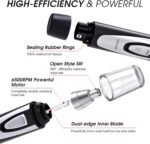 Ear and Nose Hair Trimmer Clipper - 2026 Professional Painless Eyebrow & Facial Hair Trimmer for Men Women,Battery-Operated Trimmer with IPX7 Waterproof,Dual Edge Blades for Easy Cleansing Black - Image 4